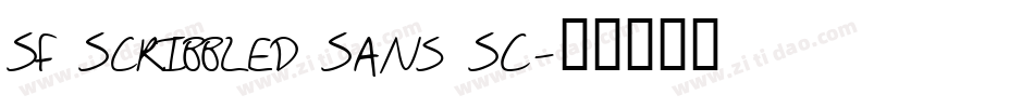 SF Scribbled Sans SC字体转换